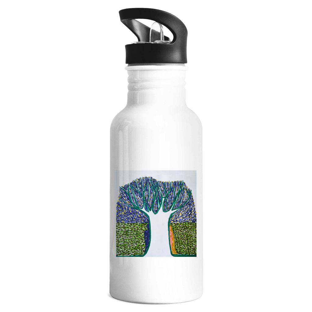 Stainless steel drinking bottle WHITE TREE