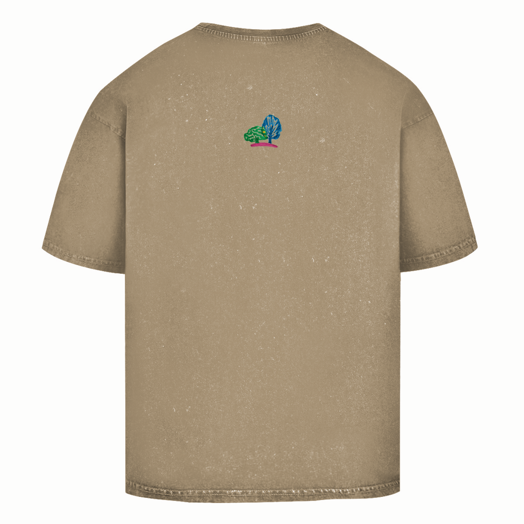 Oversize Washed T-Shirt WHITE TREE