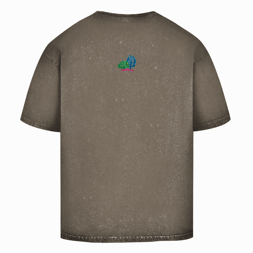 Oversize Washed T-Shirt WHITE TREE