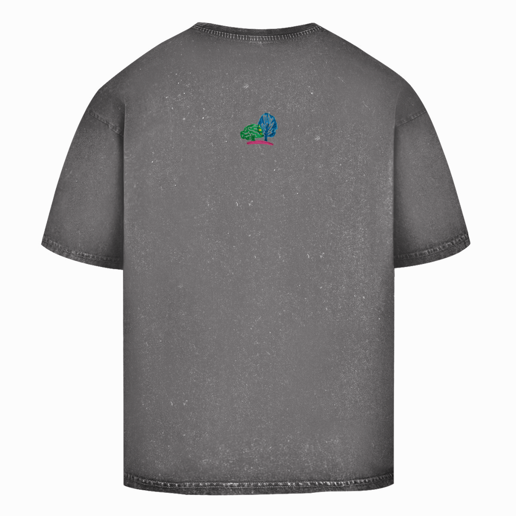 Oversize Washed T-Shirt WHITE TREE
