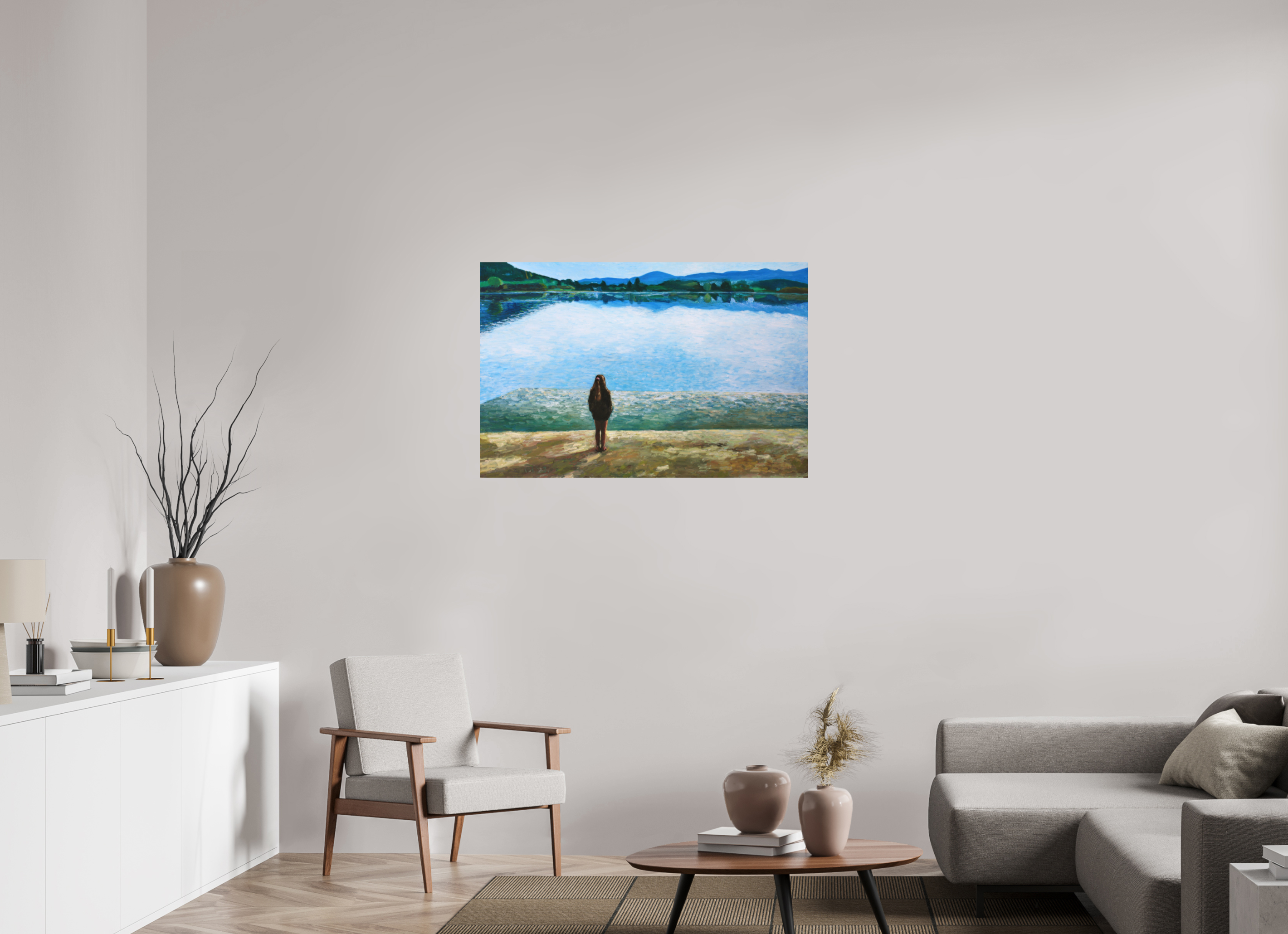 106.5 x 70 cm, PHOTO PRINT DP II MAT the lake
