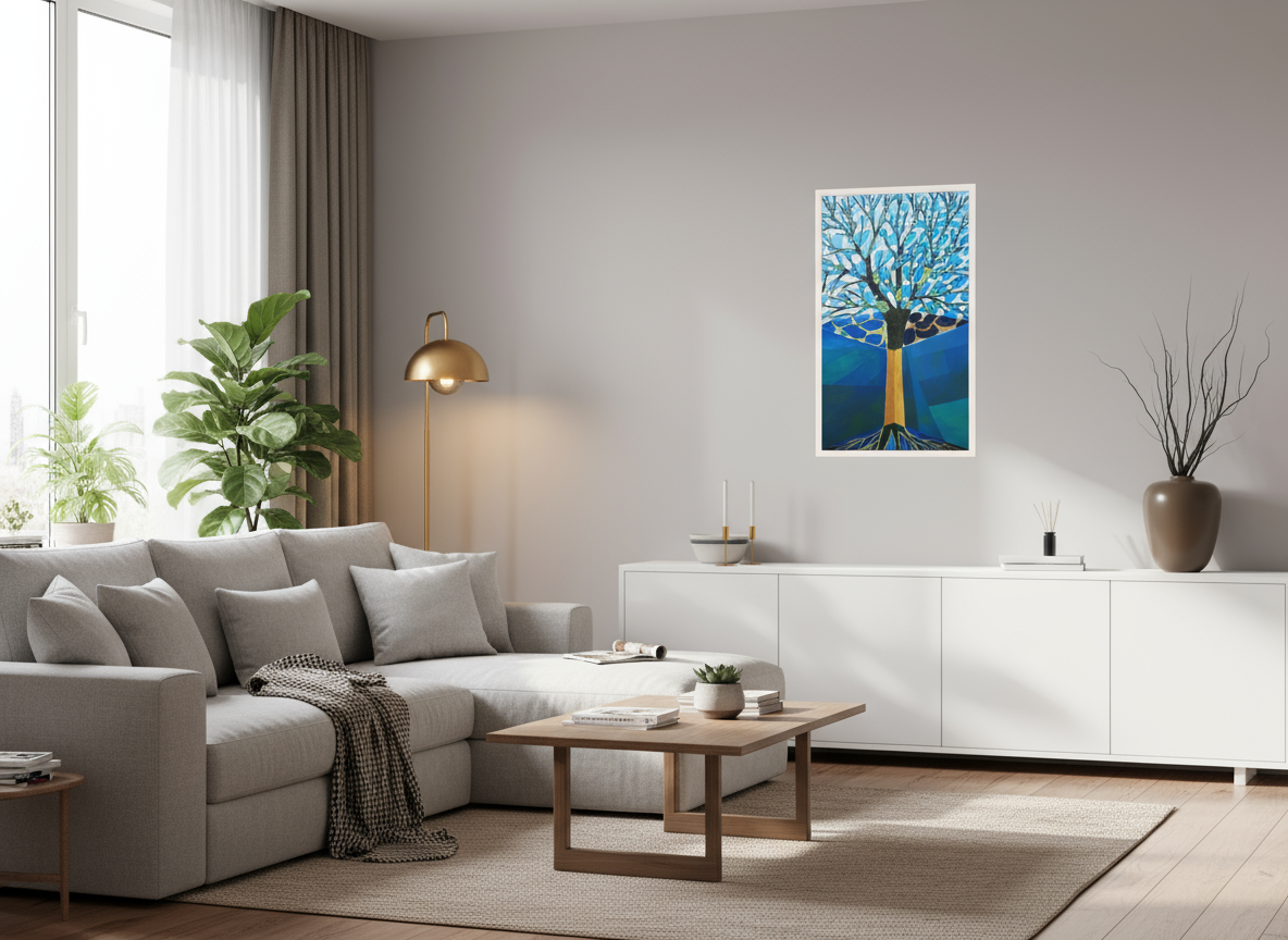 50 x 84.6 cm, GALLERY FRAME-FINE ART PIGMENT PRINT tree of life