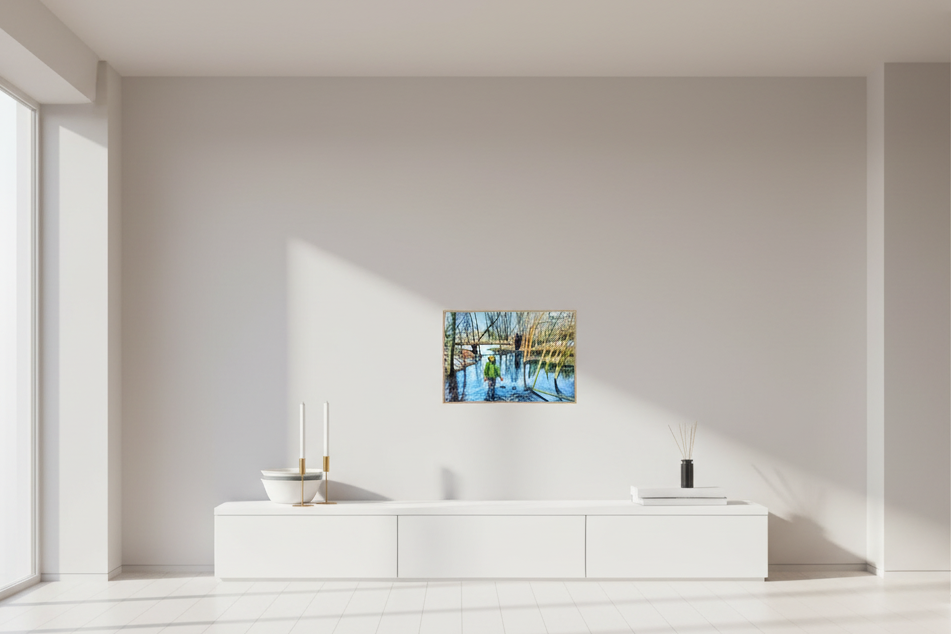 29 x 20 cm, solid wood art box- natural oak winter