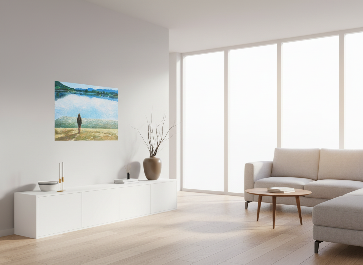 90 x 60 cm, PHOTO PRINT DP II MAT PHOTO PRINT - THE LAKE