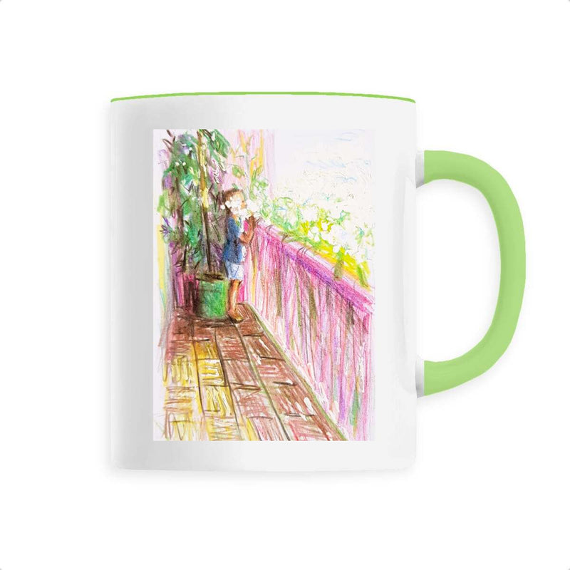 CERAMIC MUG -SPRING ON BALCONY