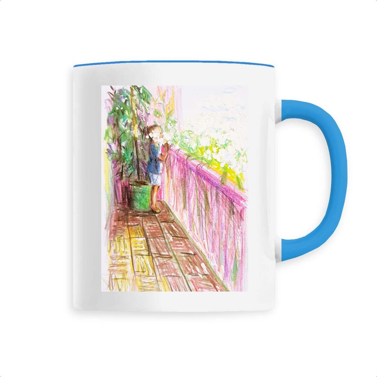 CERAMIC MUG -SPRING ON BALCONY