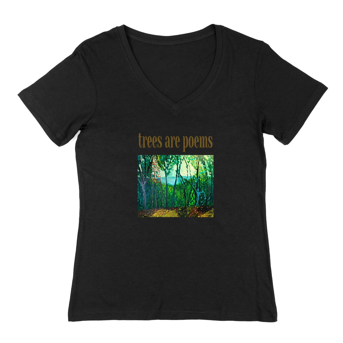 Women's v-neck T-shirt - WOODS- DAY 2