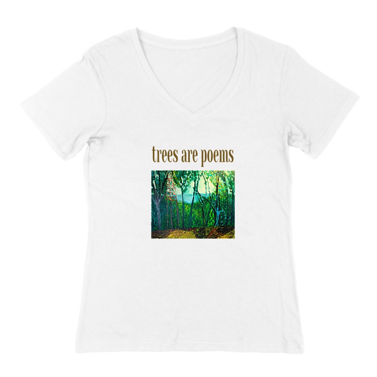 Women's v-neck T-shirt - WOODS- DAY 2